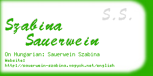 szabina sauerwein business card